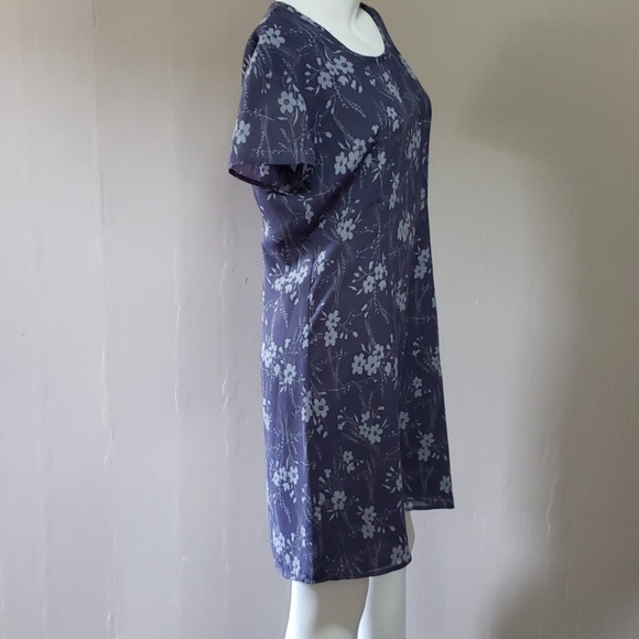 Laura Leigh Ltd M Dress Blue Floral Print - Picture 2 of 5
